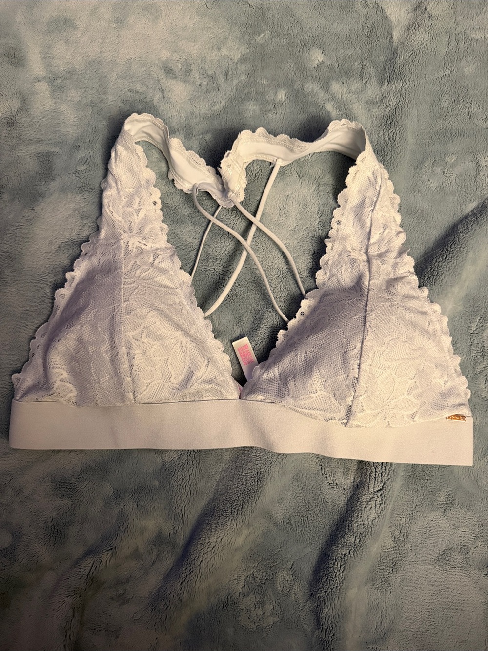 Victoria Secrets Pink Lace Bralette - Light blue